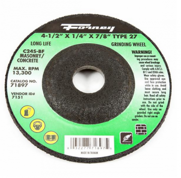 Image of item: Grind Wheel MASONRY 4.5"x1/4"x7/8"